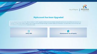 MyAccount has been Upgraded - City of Regina