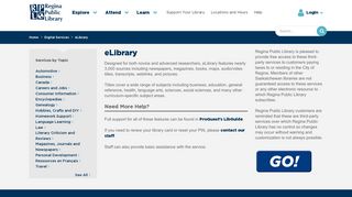 eLibrary | Regina Public Library