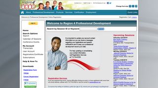 Welcome to Professional Development Online Registration - escweb.net