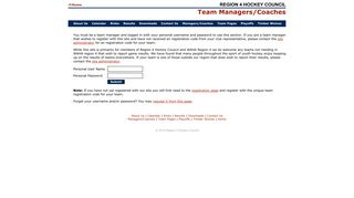 Region 4 Hockey Council Team Managers/Coaches