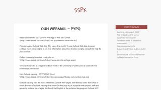 ouh webmail – PyPq – SSPX