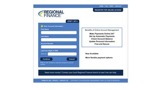 Signup - RFC Account Management Service - Login - Regional Finance