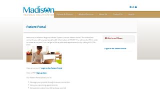 Patient Portal - Madison Regional Health System