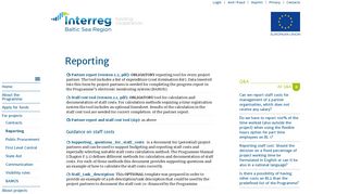 Interreg Baltic Sea Region: Reporting