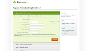 Regions Online Banking Enrollment - Enroll in Online Banking ...