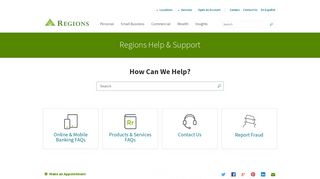 Products & Online Banking | Help & Support | Regions