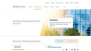 Business Checking Account | Small Business Banking | Regions