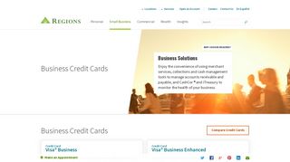 Business Credit Cards | Small Business Banking | Regions