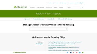 Manage Credit Cards with Online & Mobile Banking | Regions