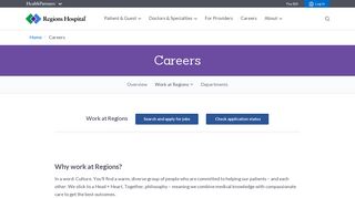 Careers | Regions Hospital - HealthPartners