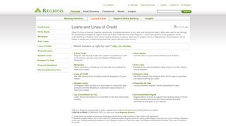 Loans and Lines of Credit | Bank Loans | Regions