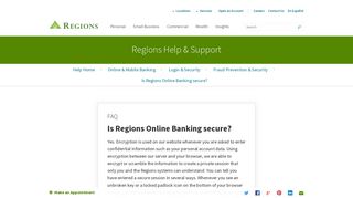 Is Regions Online Banking secure? | Regions