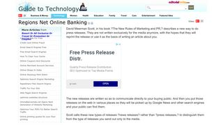 Regions Net Online Banking - Streetdirectory.com