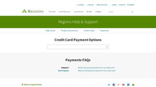 Credit Card Payment Options | Regions