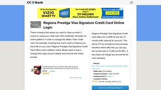 Regions Prestige Visa Signature Credit Card Online Login - CC Bank