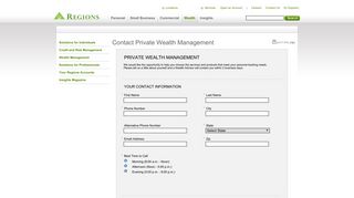 Contact Private Wealth Management | Regions