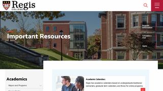 Important Resources | Regis College