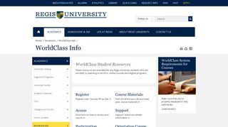 Resources for Online Courses - Regis University in Colorado