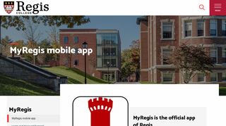 MyRegis mobile app | Regis College