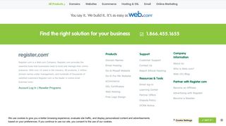 Hosted Microsoft® Exchange - Log in | Register.com, Inc.