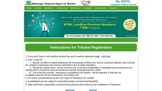 Broadband Registration - MTNL Mumbai - Customer SelfCare Portal ...