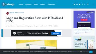 Login and Registration Form with HTML5 and CSS3 - Codrops