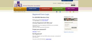 AEA - Registered Users Login