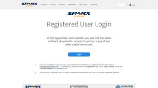 Registered User Login | Sparx Systems