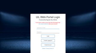 UIL RMA Portal Login - Register My Athlete