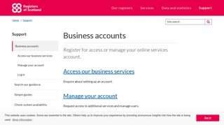 Business accounts - Registers of Scotland