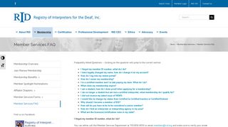 Member Services FAQ | Registry of Interpreters for the Deaf