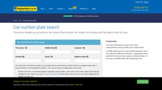 Car Number Plate Search - Find A Private Registration | Regtransfers ...