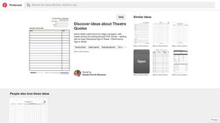 Rehearsal Sign-in Sheet | Crap | Pinterest | Stage, Theatre and ...
