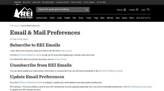 REI Help Center - Email & Mail Preferences - REI Co-op