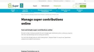 Manage super contributions online | REI Super
