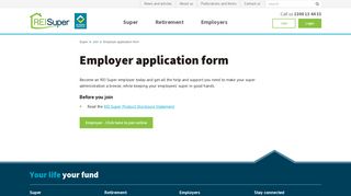 Employer application form | REI Super | Your life Your fund