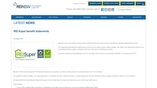 REI Super benefit statements - REINSW