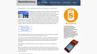 Reisebank: the Leading bank for travelers in Germany