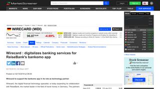 Wirecard : digitalizes banking services for ReiseBank's bankomo app ...