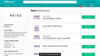 Reiss Promotions & Sales + Free Shipping 2019 - Offers.com