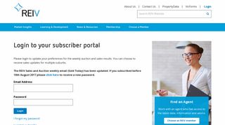 Login to your subscriber portal - REIV