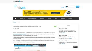 New login for the REIWA members' site
