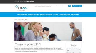 Manage your CPD - REIWA Training