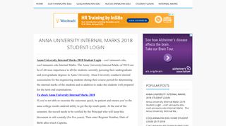 ANNA UNIVERSITY INTERNAL MARKS 2018 STUDENT LOGIN