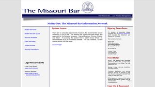 Mobar System Access - the Missouri Bar