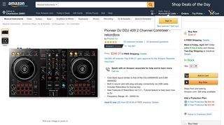 Amazon.com: Pioneer DJ DDJ 400 2 Channel Controller -rekordbox ...