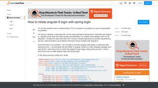How to relate angular 6 login with spring login - Stack Overflow