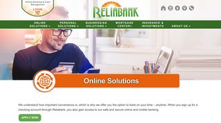 Online Banking Solutions at Reliabank