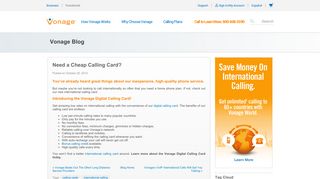 Need a Cheap Calling Card? | Vonage Blog