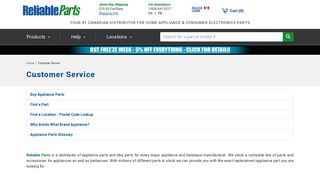 Customer Service | Buy Online at Reliable Parts